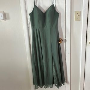 azazie sage green bridesmaids dress size A4